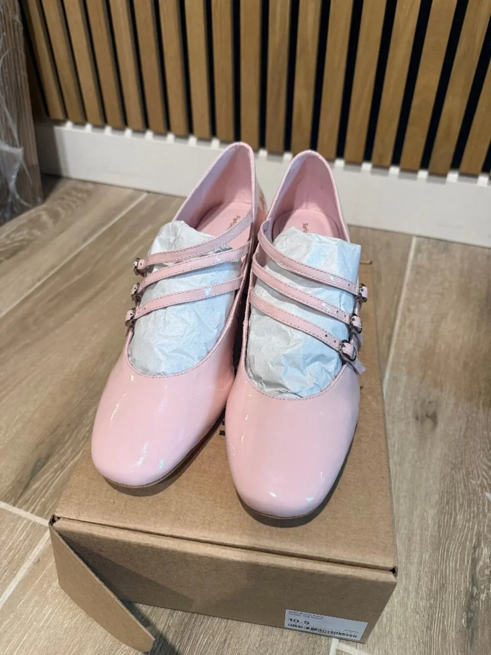 NEW Reformation Mary Jane Heels Pink Patent Leather 10.5